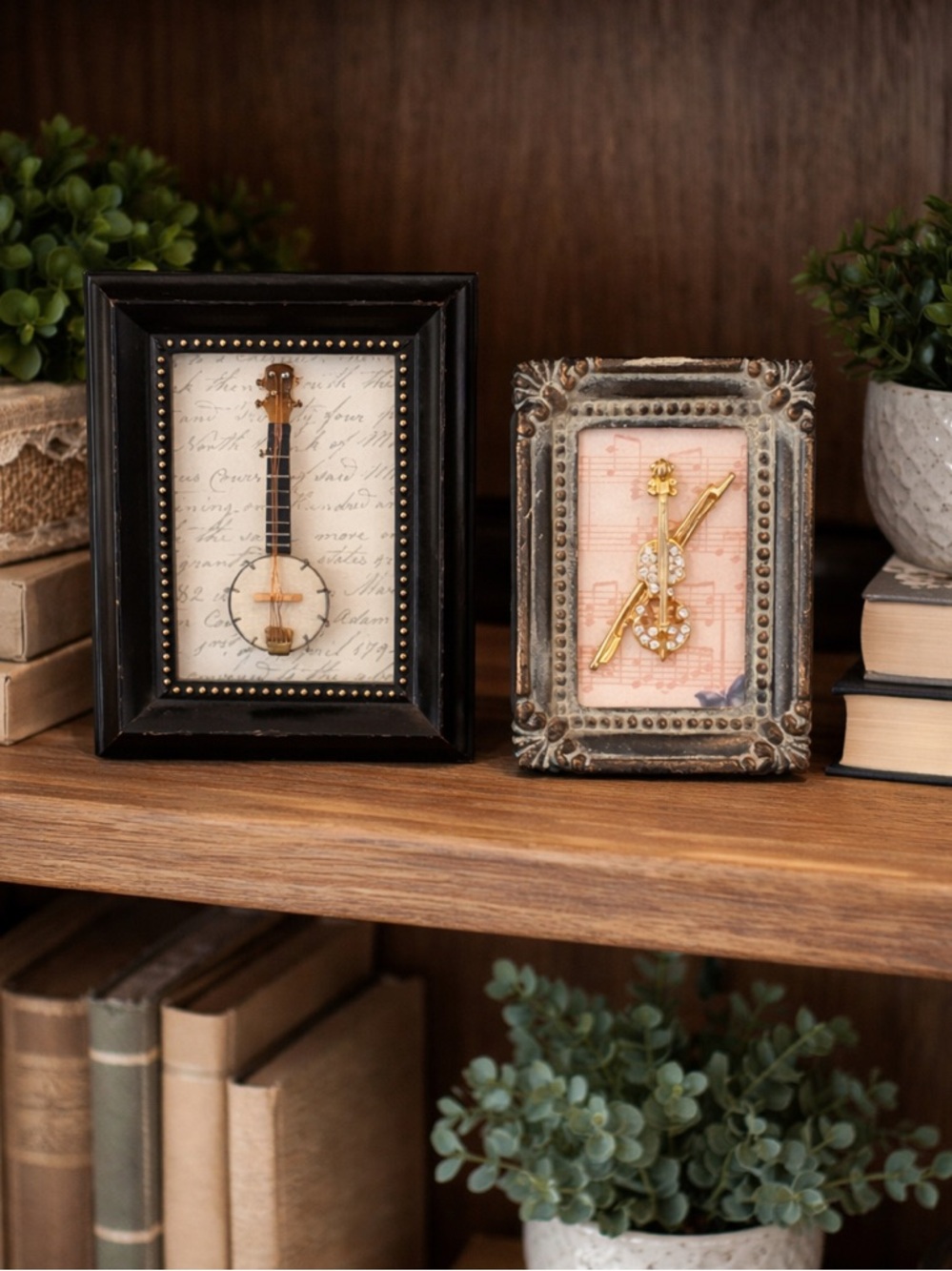 Handcrafted Miniature Instrument Frame Set - Picture 2 of 6